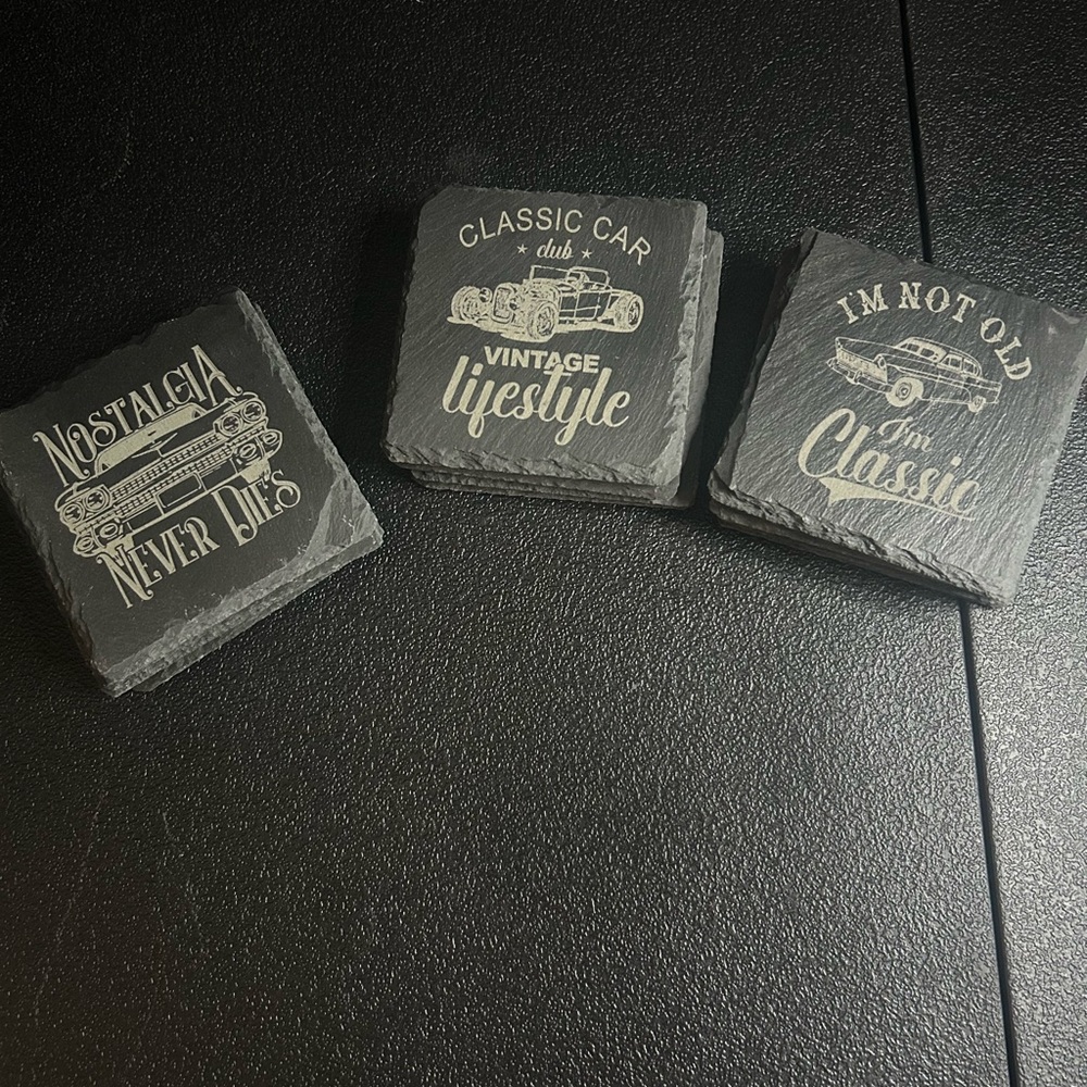 Vintage Car Themed Slate Coasters